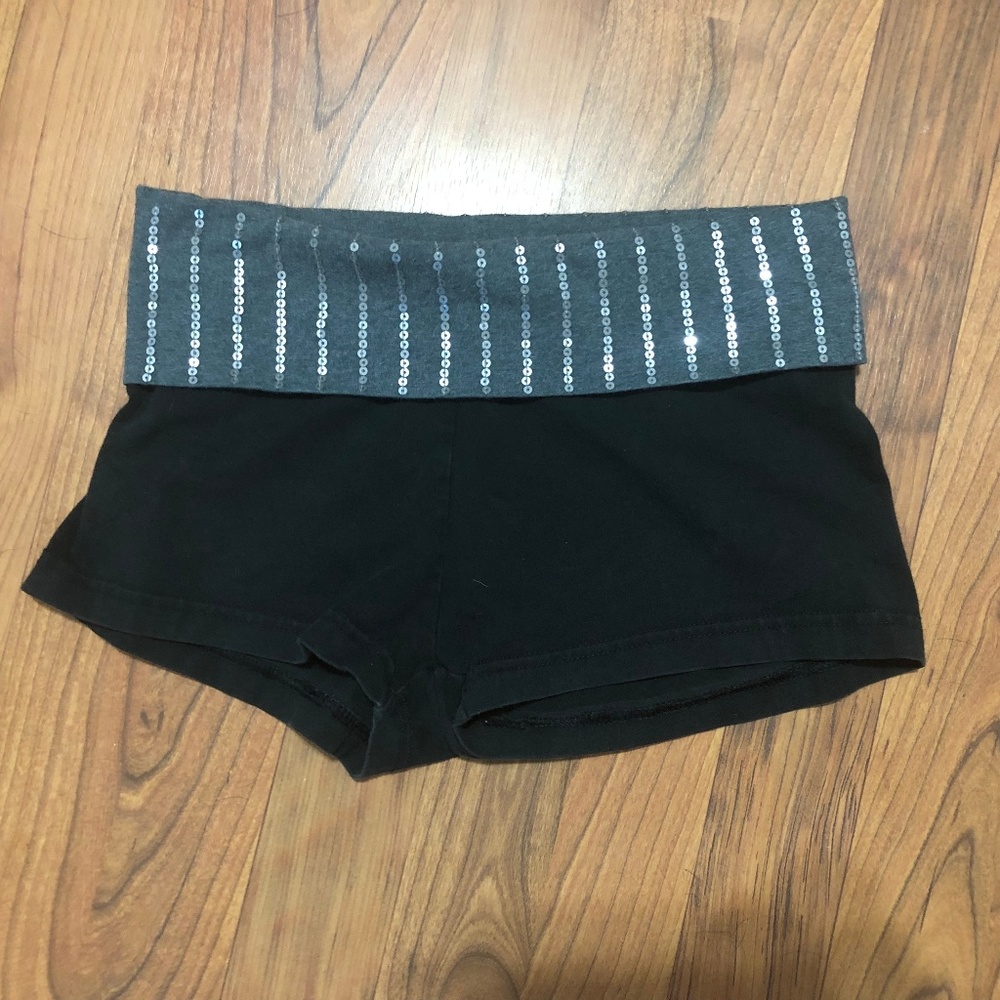 Aerie Sequin Foldover Yoga Shorts - Size Small